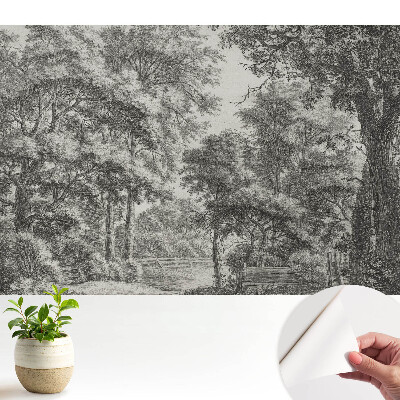 Tapeta s motívom klasickej lesnej krajiny vyjadrujúcej harmóniu a pokoj