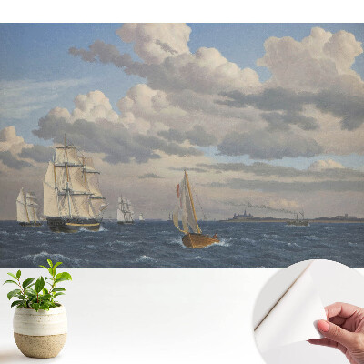 Tapeta na stenu samolepiaca s motívom plachetnice a mora