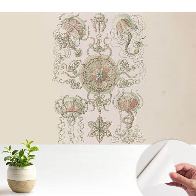 Tapeta do obývačky Jemný symetrický motív medúzy