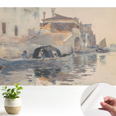 Tapeta Akvarelová scenéria Benátky harmónia vody