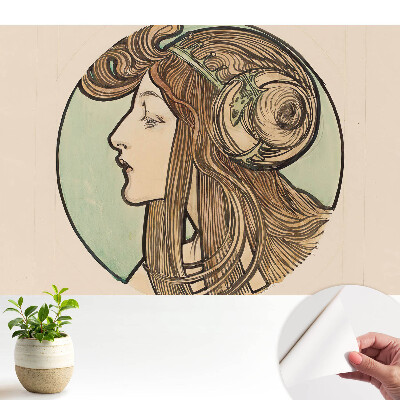 Tapeta do obývačky Elegantná secesná žena z profilu