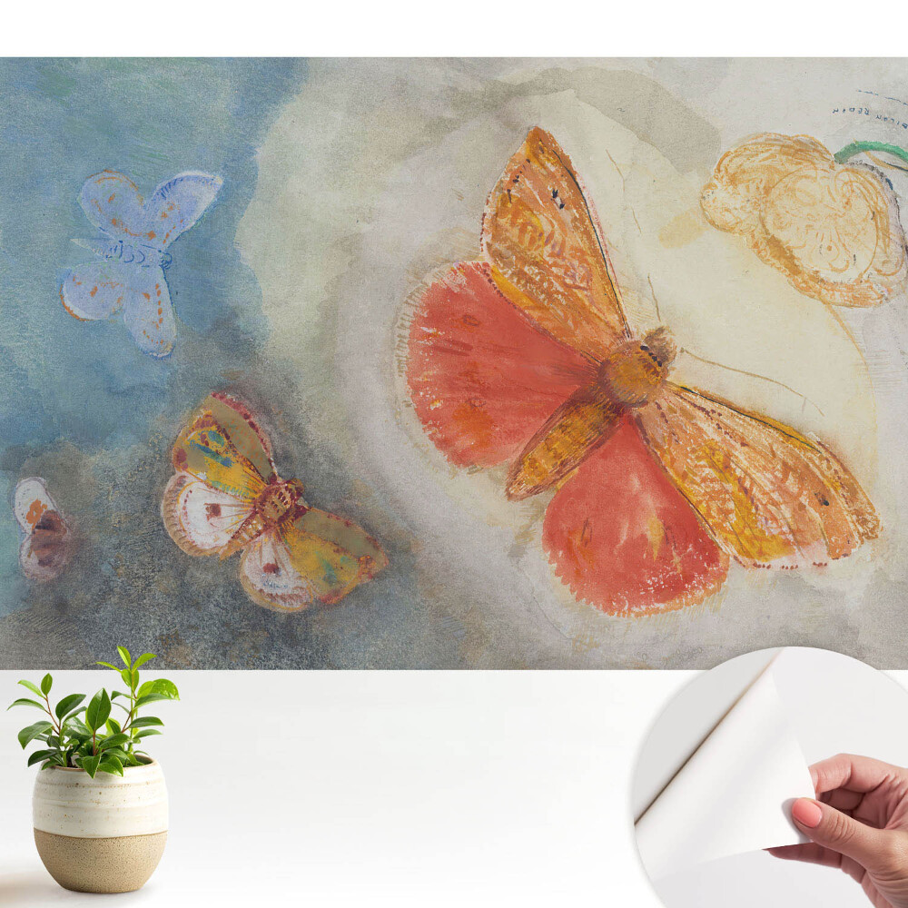 Tapety na stenu samolepiace Farebný motýlí raj