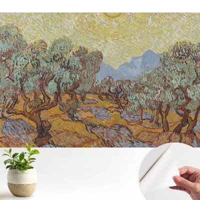 Luxusná tapeta s motívom energickej krajiny plnej farebných detailov