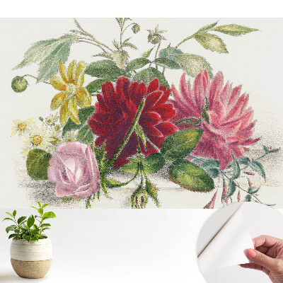 Tapety na stenu samolepiace Kvety v klasickom štýle