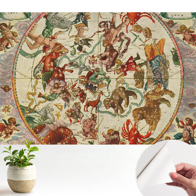 Tapeta do obývačky s klasickým kozmogramom zobrazujúcim mytologické postavy