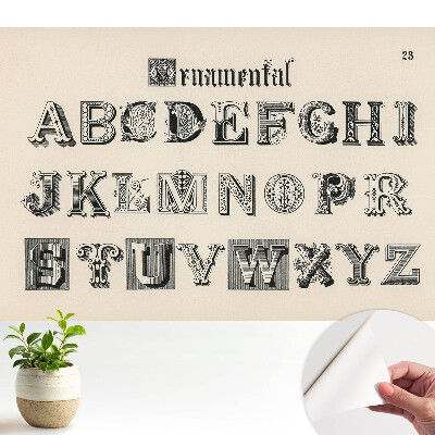 Luxusná tapeta Dekoratívne retro písmená v klasickom štýle