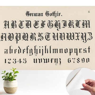 Tapeta Gotická abeceda elegantná a dekoratívna