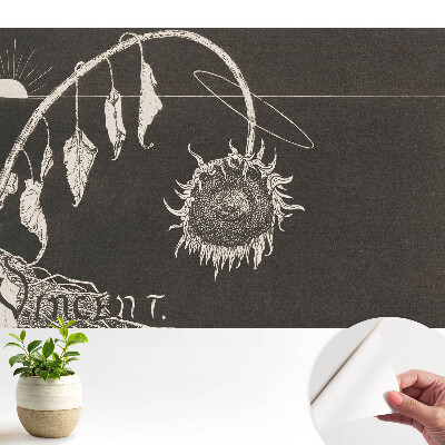 Tapeta do obývačky Zvädnuté slnečnice nostalgické vinobranie