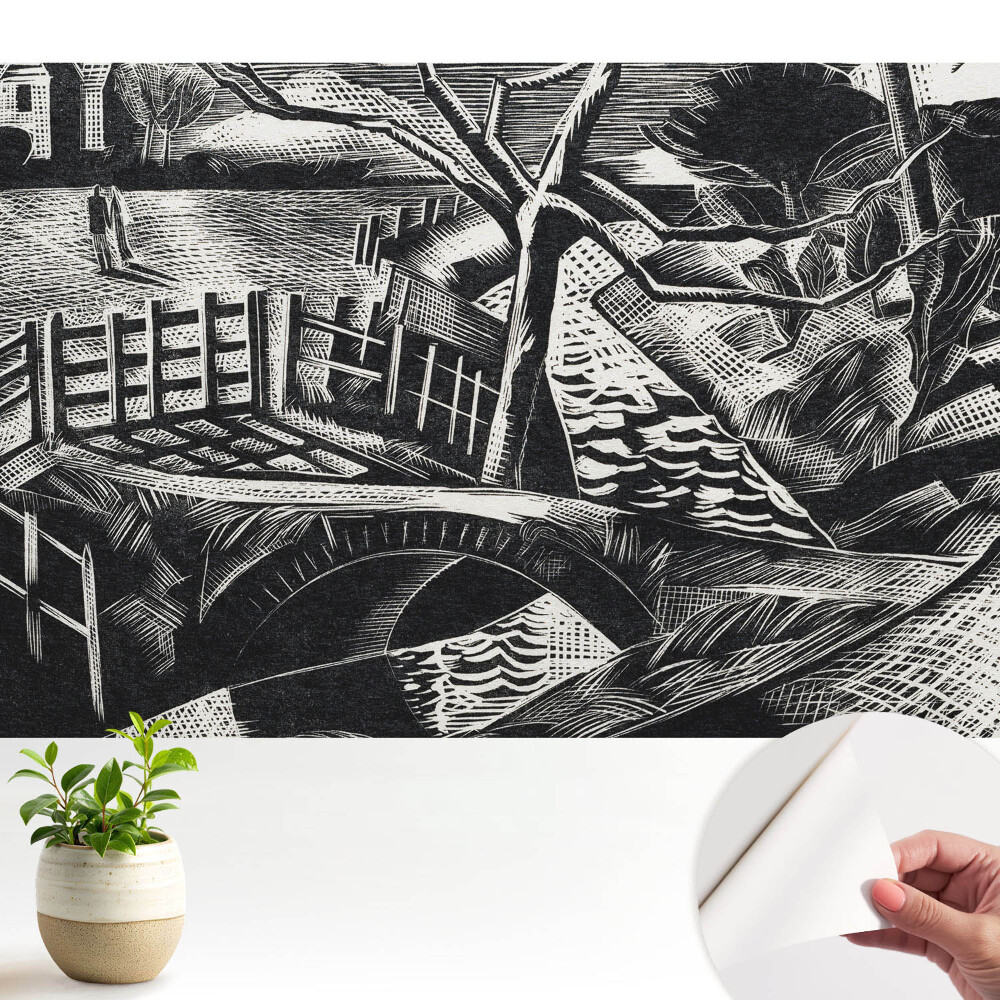 Tapeta do obývačky Klasická geometrická kompozícia mestskej krajiny