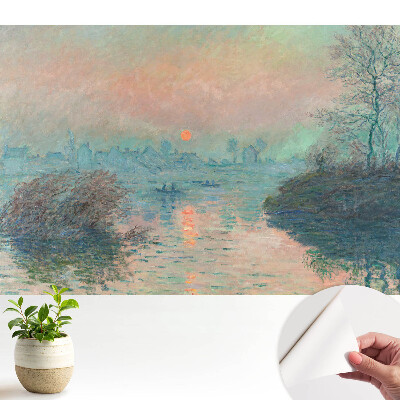 Tapeta s motívom romantickej krajiny pri západe slnka