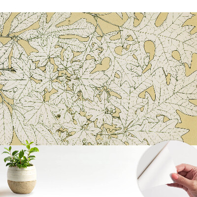 Tapeta Botanická kresba listov stromov