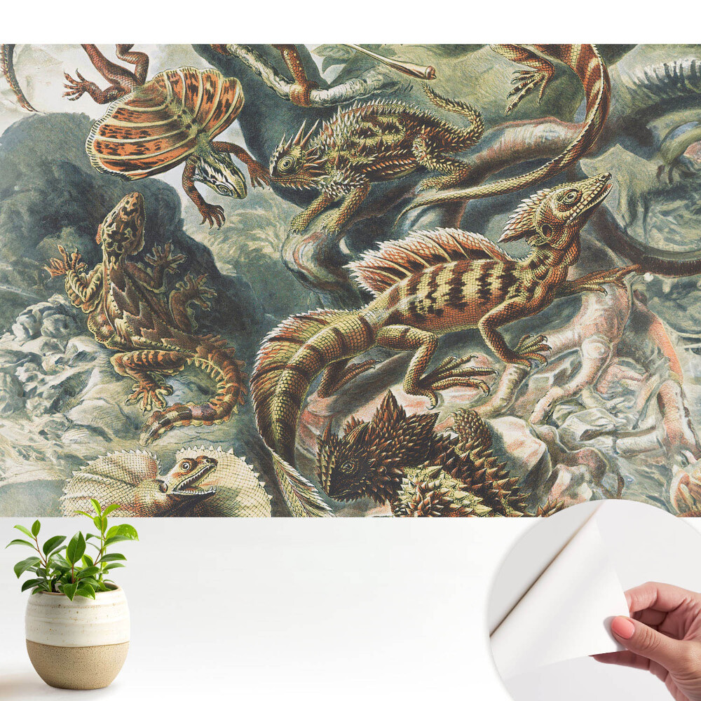 Tapeta Rozprávková jašterica vzorovaná príroda