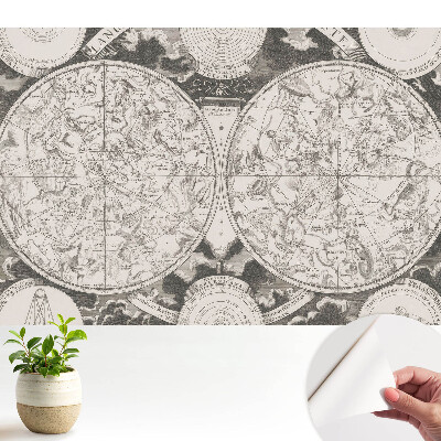 Luxusná tapeta s historickou retro kartografiou súhvezdí