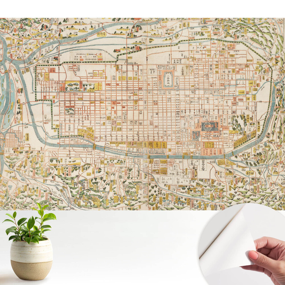 Tapeta Historická mapa mesta s podrobnosťami o uliciach