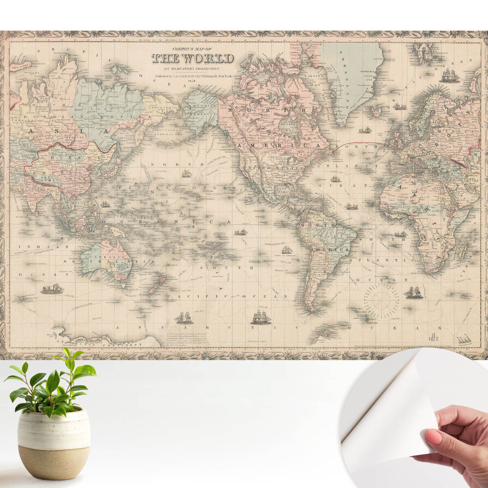 Tapety na stenu samolepiace Klasická mapa sveta