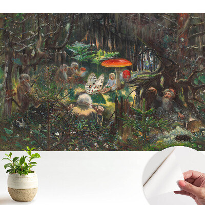 Tapety na stenu samolepiace Lesná scenéria v magickom štýle