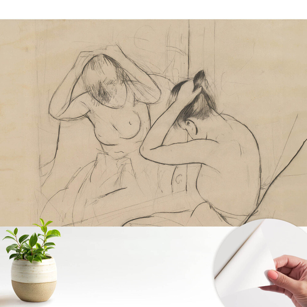 Luxusná tapeta Žena pri zrkadle