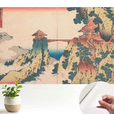 Tapeta s motívom orientálneho mosta cez útes