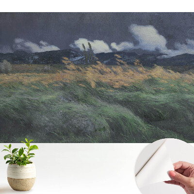 Tapeta do obývačky Krajina s oblakmi a vetrom