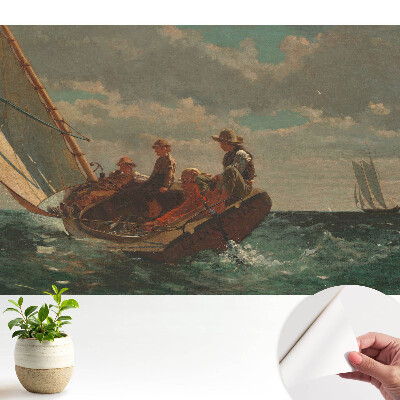 Tapeta Loď v rozbúrenom mori so skupinou ľudí