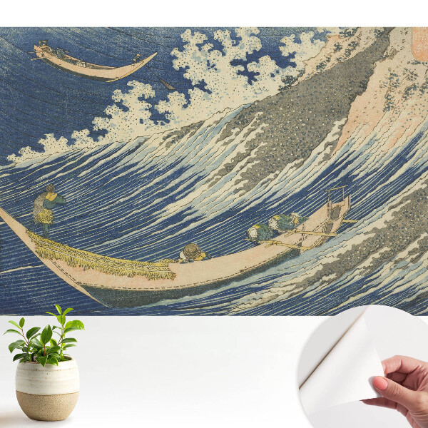 Tapety na stenu samolepiace Japonské lode na rozbúrených vlnách