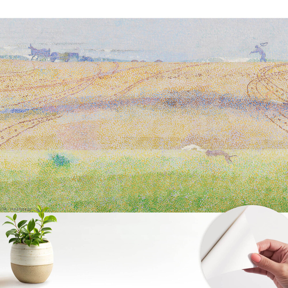 Tapety na stenu samolepiace Krajina v pastelových farbách plná života