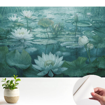 Tapety na stenu samolepiace Magické jazierko s ľaliami