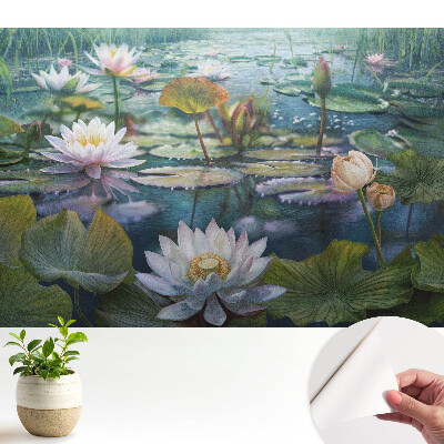 Tapeta Zrkadlové odrazy vodných kvetov