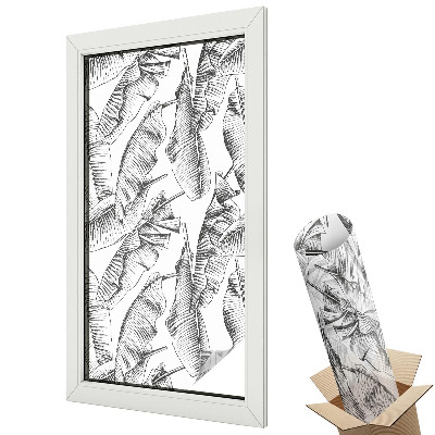 Fólia na sklo dverí Tropické listy