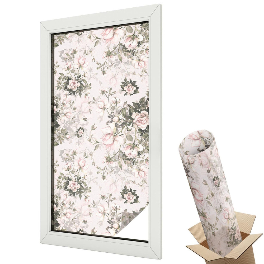 Mliečna fólia na sklo Kvetinová krása