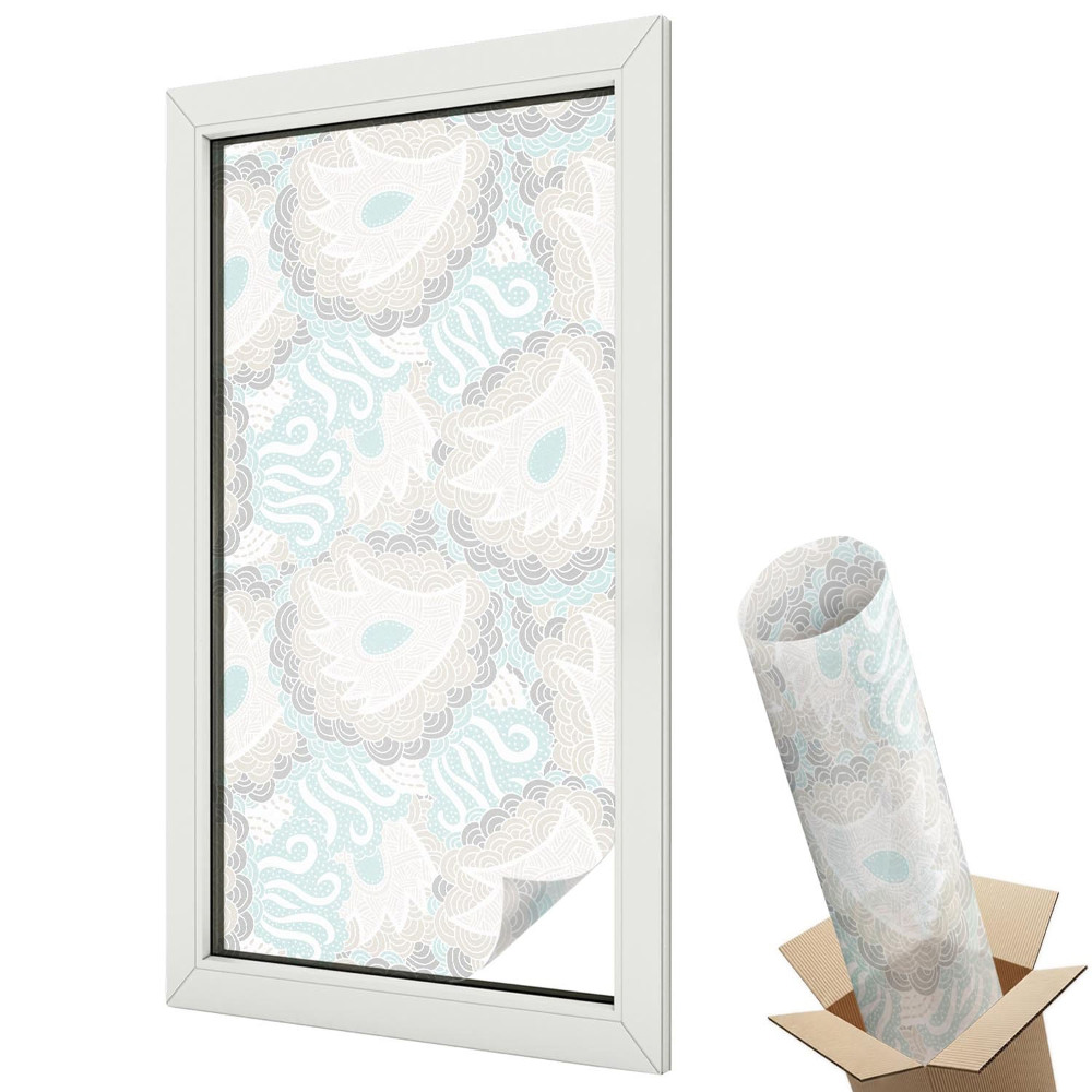 Mliečna fólia na sklo Jemné pierka