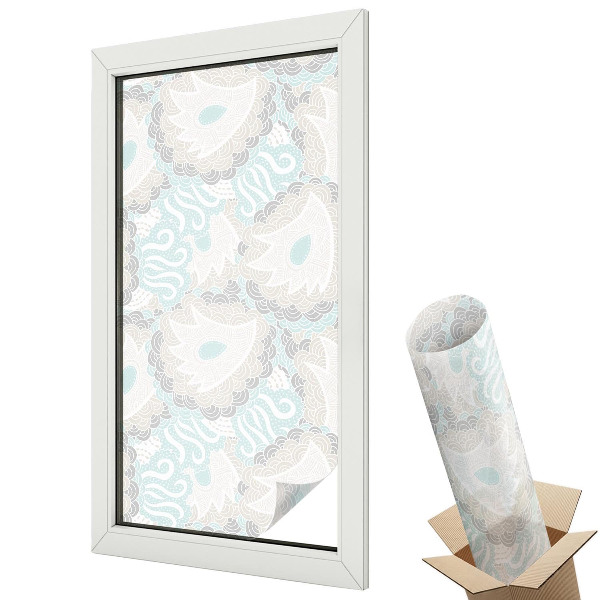 Mliečna fólia na sklo Jemné pierka