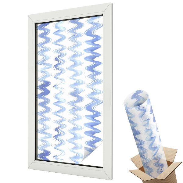 Okenná fólia Modré vlny