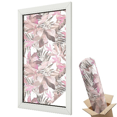 Mliečna fólia na sklo Pastelové kvety