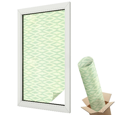 Okenná fólia Zelené kosoštvorce