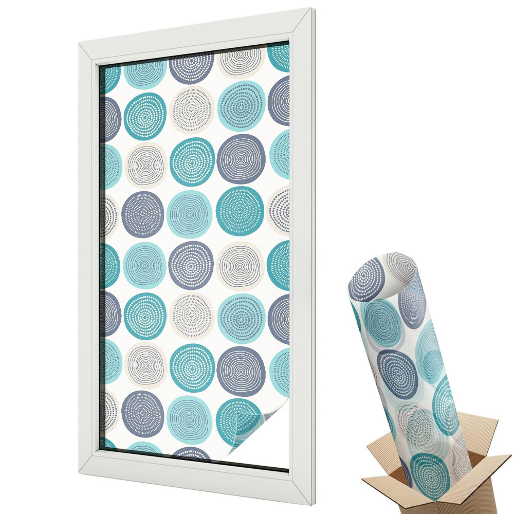 Fólia na sklo dverí Geometrické kruhy