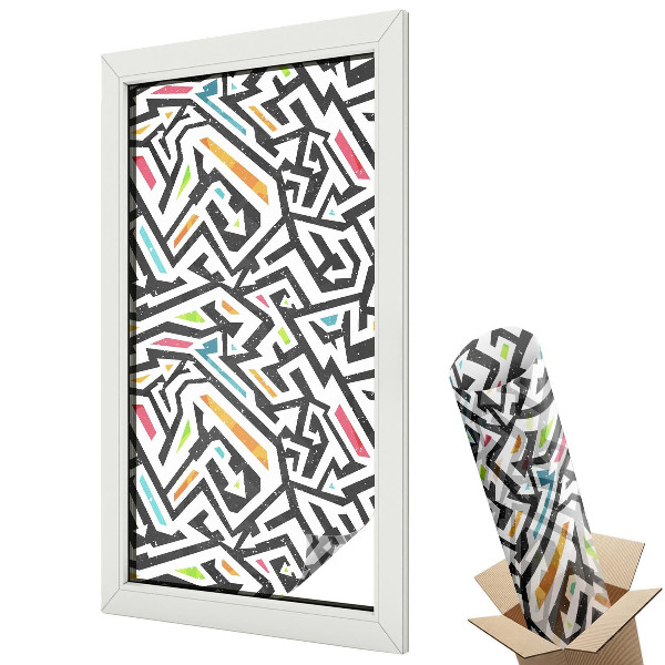 Fólia na sklo dverí Abstraktná geometria