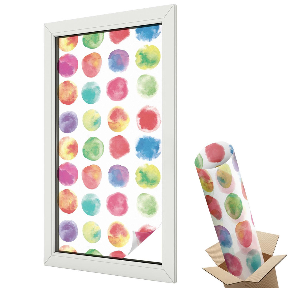 Mliečna fólia na sklo Farebné kruhy