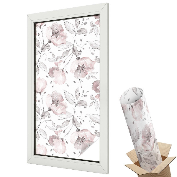 Okenná fólia Ružové listy