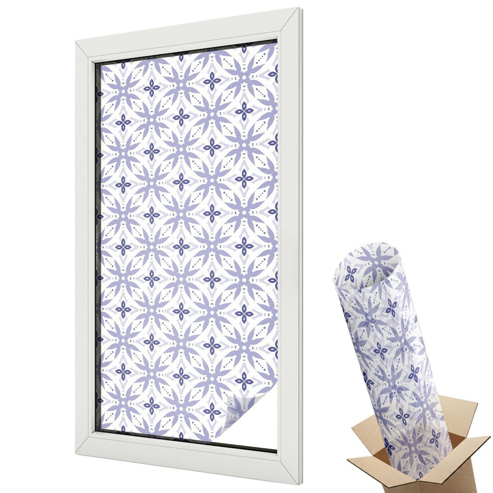 Fólia na sklo dverí Fialové vzory