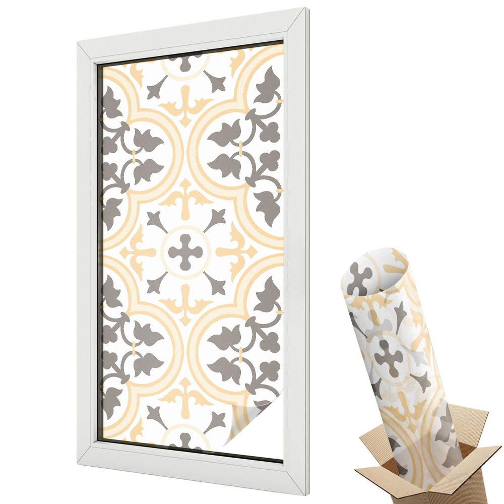 Mliečna fólia na sklo Rastlinné vzory