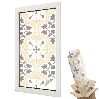 Mliečna fólia na sklo Rastlinné vzory