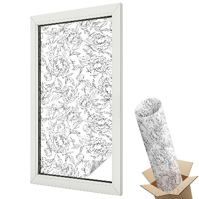 Mliečna fólia na sklo Kvetinový motív