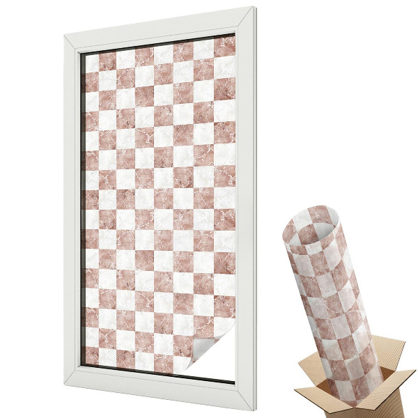 Mliečna fólia na sklo Klasická šachovnica