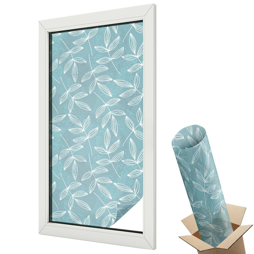 Fólia na sklo dverí Listová elegancia