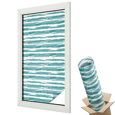 Fólia na sklo dverí Zelené pruhy