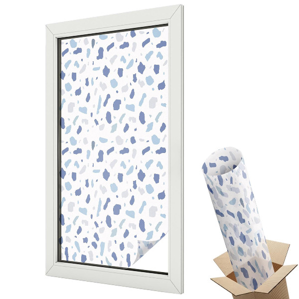 Mliečna fólia na sklo Modré vzory