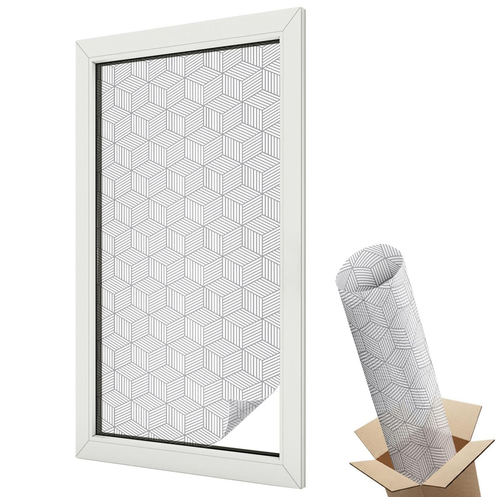 Matná fólia na sklo Šesťuholníkové pevné látky