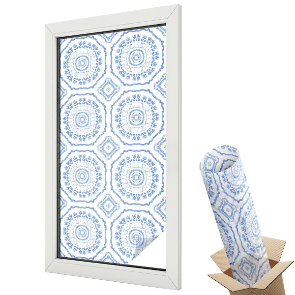 Mliečna fólia na sklo Kvetinové ornamenty