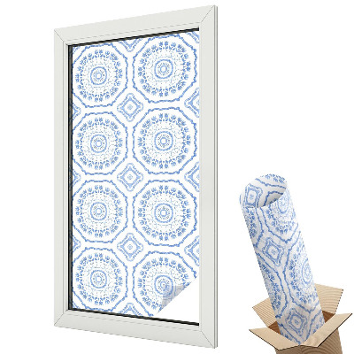 Mliečna fólia na sklo Kvetinové ornamenty